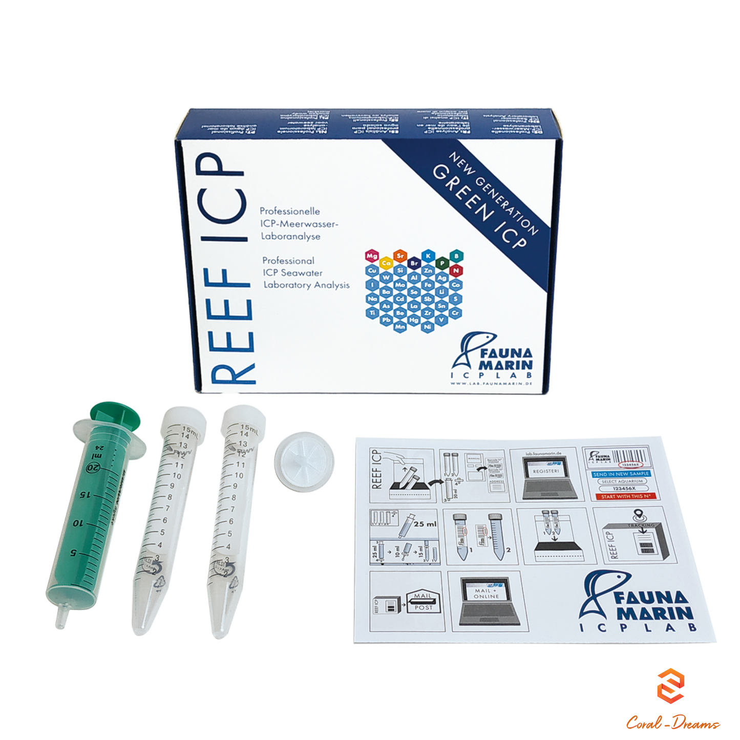 Fauna Marin Reef ICP Wasseranalyse 1er Set