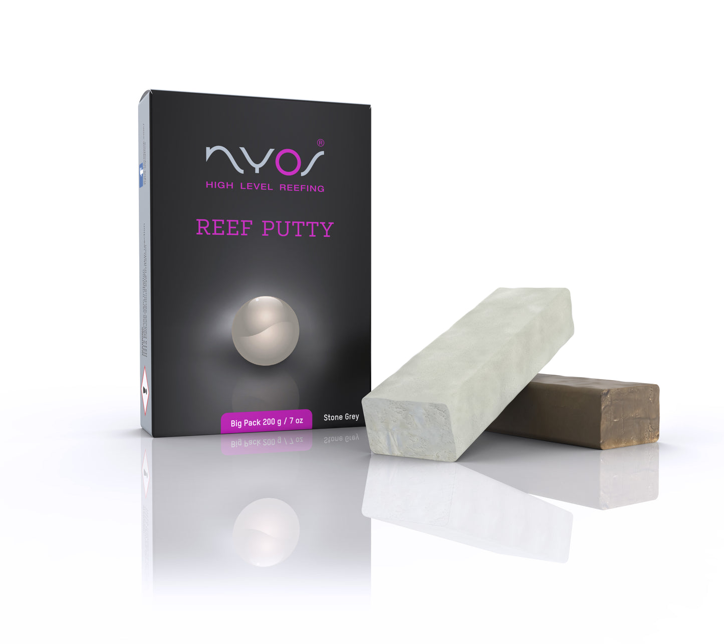 Nyos Reef Putty Stone Grey - Zweikomponenten-Kleber Grau