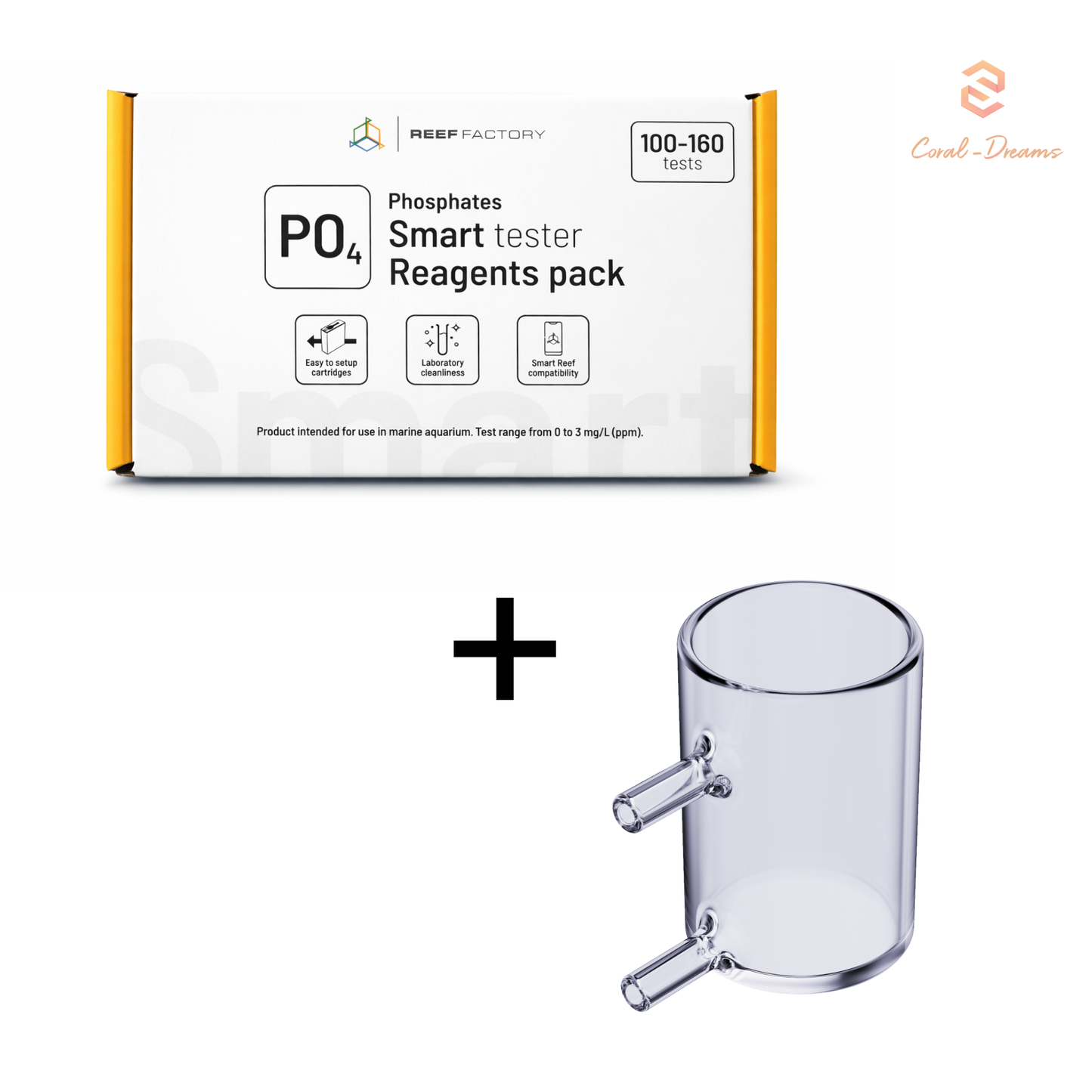 Reef Factory Smart Tester Set - PO4 Reagent Reagenz + Cuvette Küvette