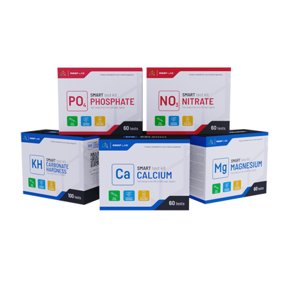 Reef Factory Smart Test Kit 5er Set KH, Ca, Mg, PO4, NO3