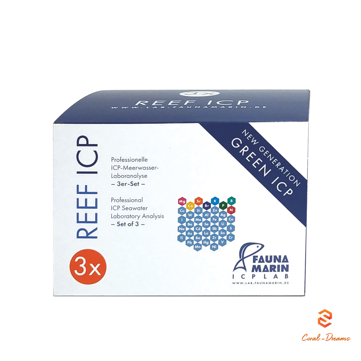Fauna Marin Reef ICP  Wasseranalyse 3er Set