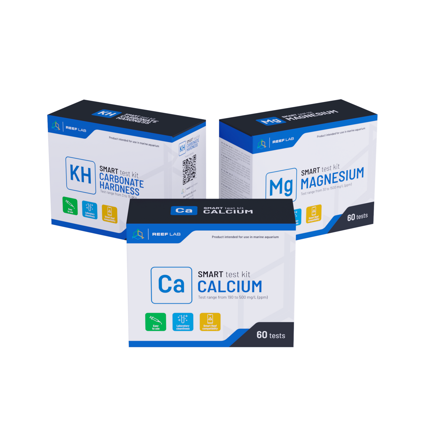 Reef Factory Smart Test Kit 3er Set KH, Ca, Mg