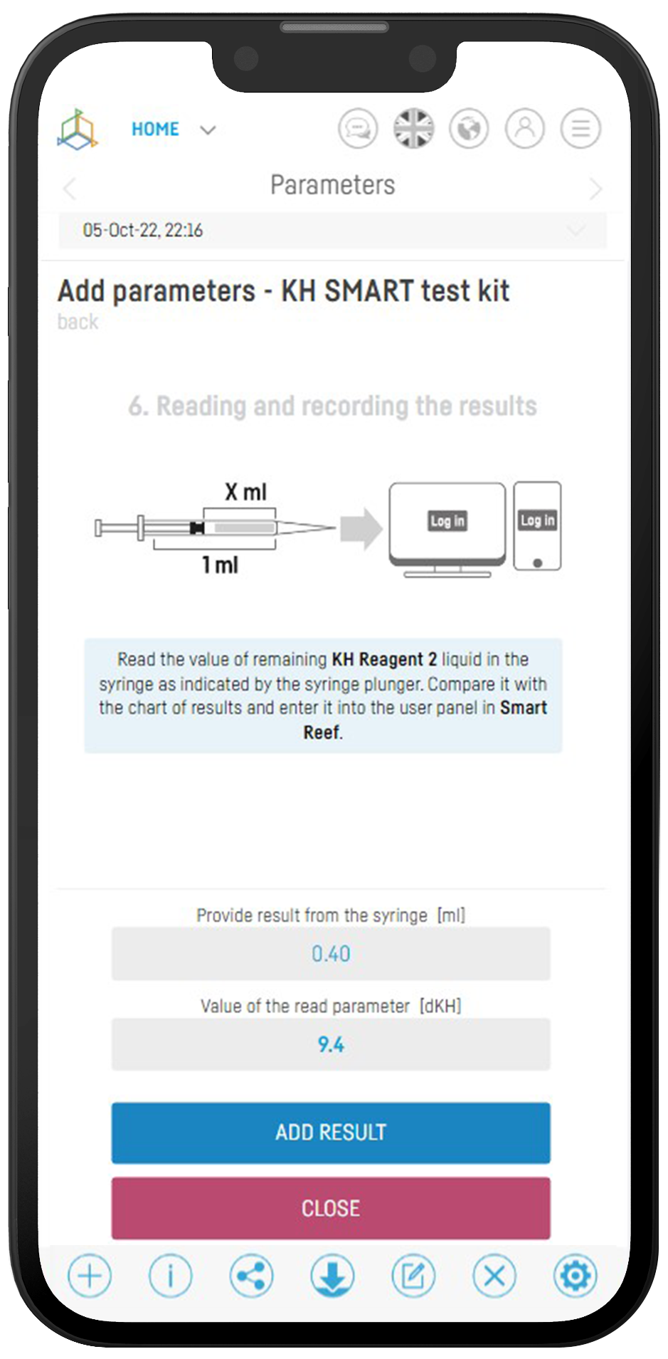 Reef Factory Smart Test Kit KH Karbonathärte