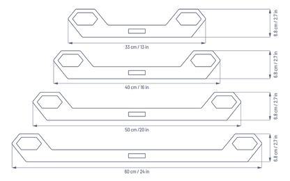 Reef Factory Reef flare Bar 2 Profile Hanger 50 cm (black)