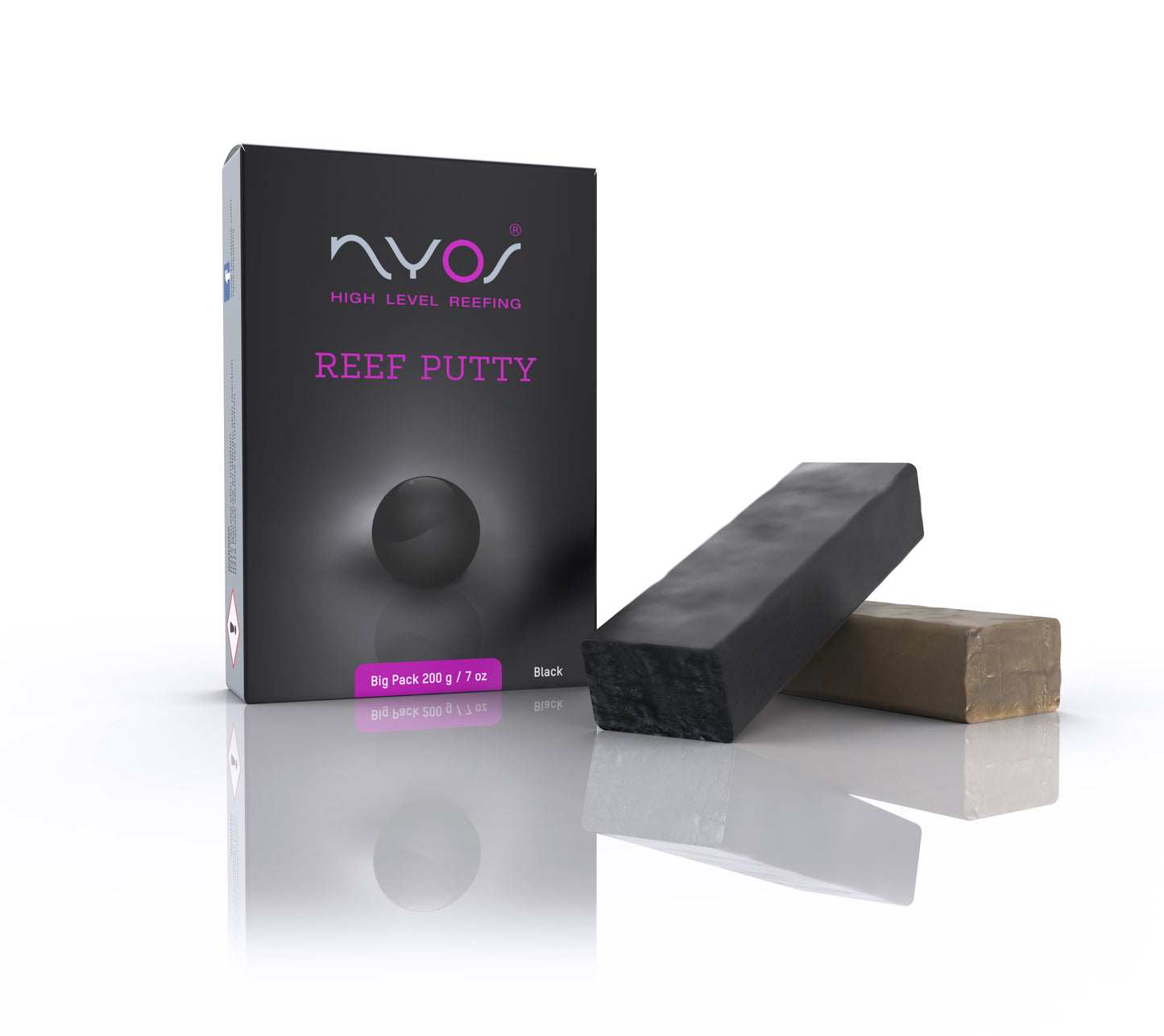 Nyos Reef Putty Black - Zweikomponenten-Kleber Schwarz