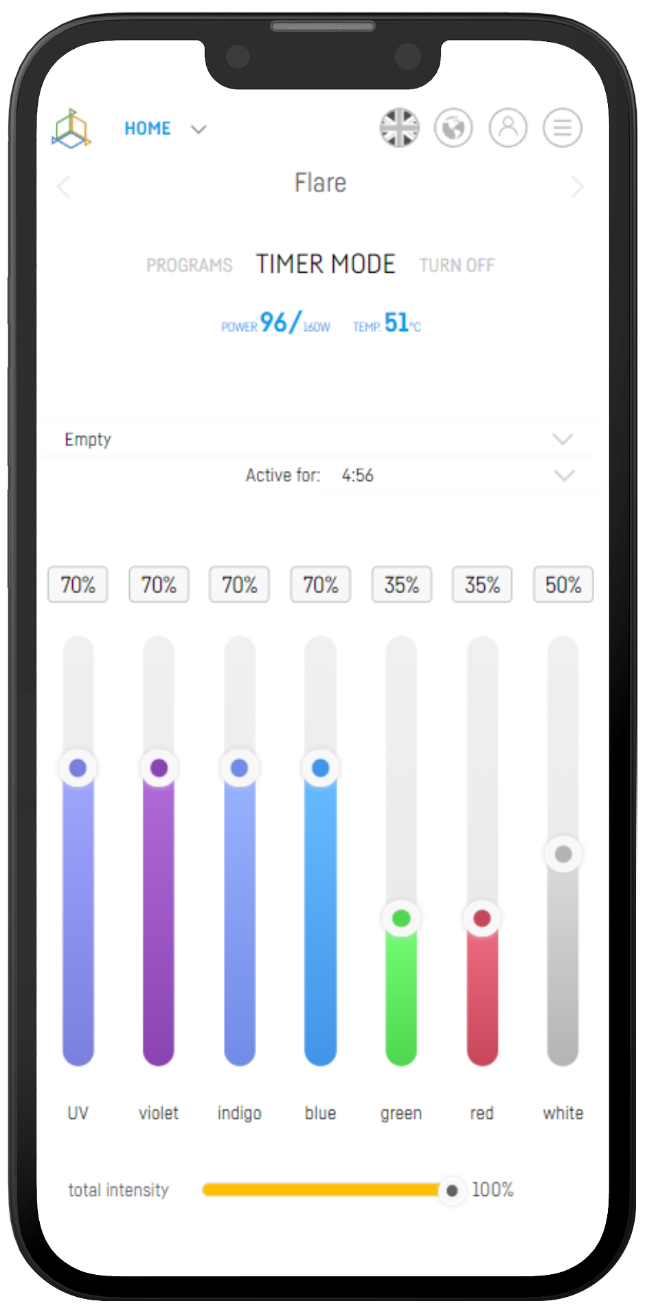 Reef Factory Reef flare Pro Blue M 130 W (black)